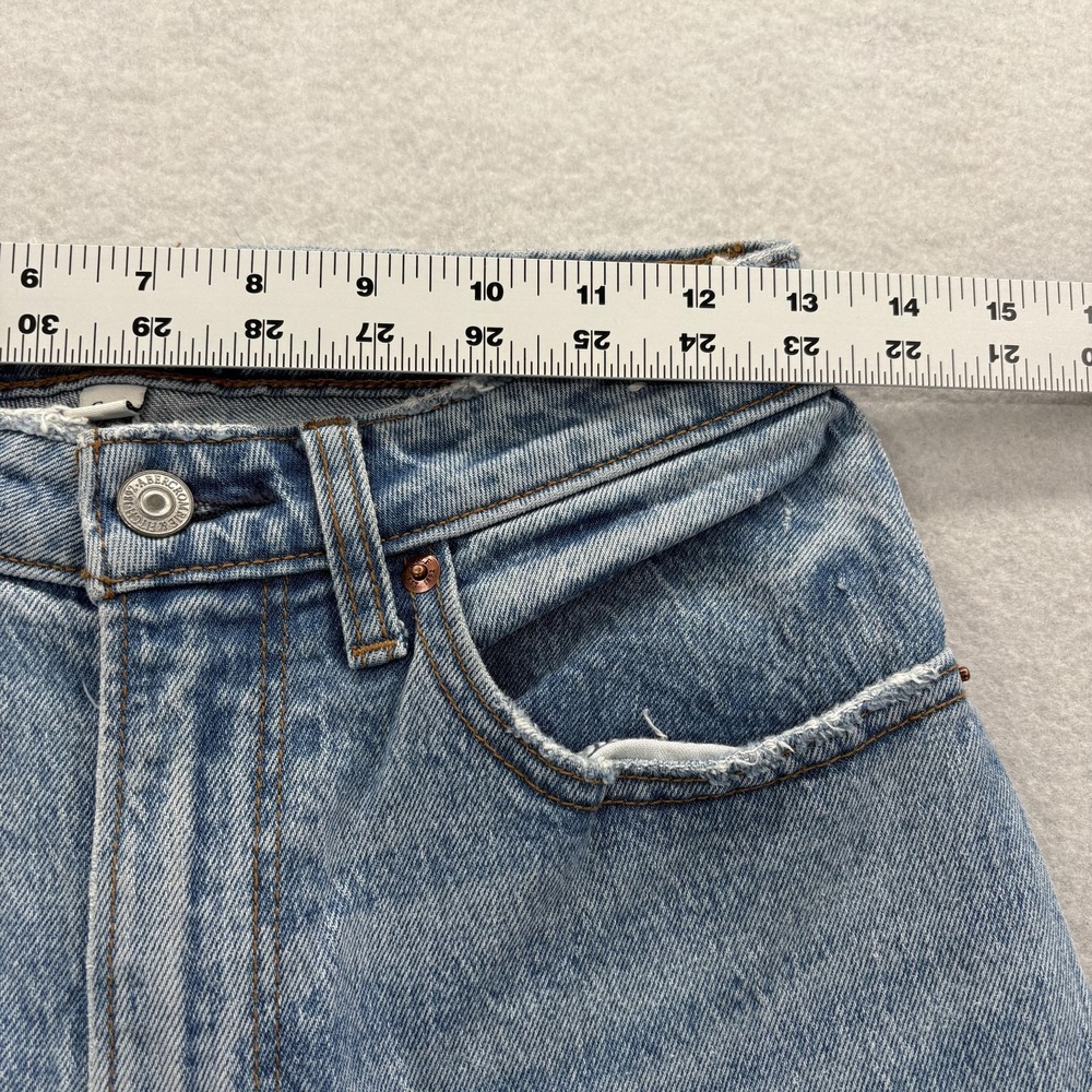 Abercrombie & Fitch Light Blue Straight Leg Jeans - Picture 7 of 14